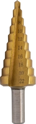 Сверло ступенчатое HSS 4241 4-22мм , в блистере Forsage F-44741