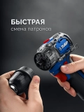 Набор электроинструмента дрель, УШМ, фонарь ЗУБР 12 В 45 Н·м 2 АКБ тип Т7 4 и 2 А·ч кейс