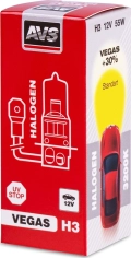 Галогенная лампа AVS Vegas H3 (A78139S) 12V 55W 1шт.