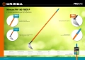PROLine GRINDA PH-180 FIBER, 180 х 125 х 1360 мм, нержавеющая сталь, трапециевидный профиль, фибергласовый черенок, мотыга