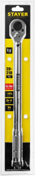 Professional STAYER 1/2″, 28 - 210 Н·м, динамометрический ключ