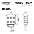   MTF LIGHT BC40S -  MAXIMUM BLACK 12-36V, 40W, 4000lm, ECE R10, , .