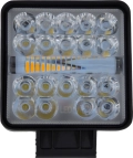 Фара дополнительная светодиодная RuZoom 12 Cree 16Вт, квадрат (107х107х37 мм) Белый + Желтый свет