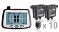 Система контроля температуры и давления в шинах Carax CRX-1012/W10.2 - 10 внешних датчиков, диапазон измеримого давления 0 - 13,8 бар, напряжение питания 12-24 В