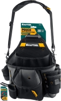 Поясная сумка KRAFTOOL KPB-20 с быстросъёмным креплением FastClip, плечевой ремень, 20 карманов и петель, 320 х 310 мм