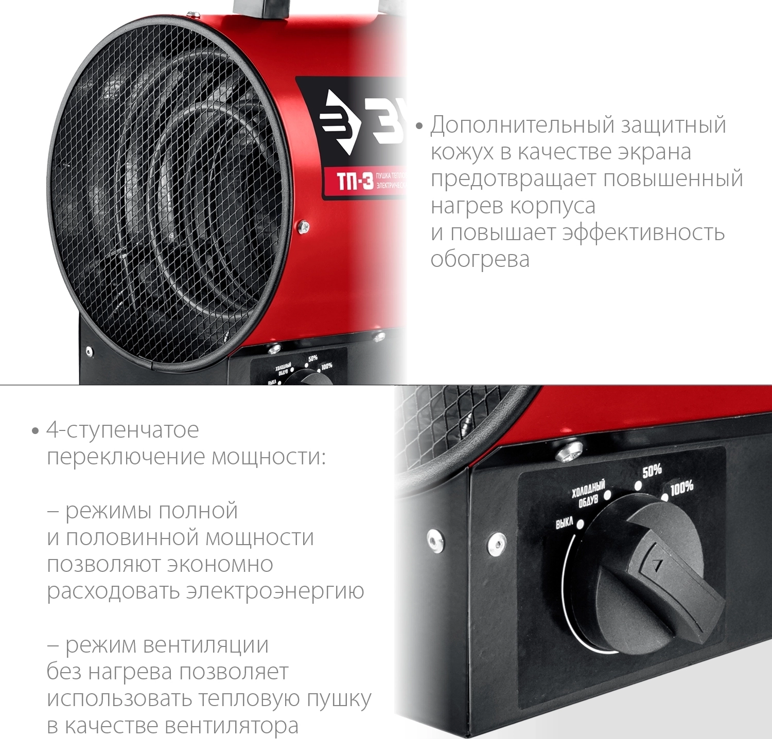 Электрическая тепловая пушка ЗУБР 3 кВт