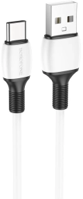 Кабель USB - TypeC (для Android) BOROFONE BX84 3А белый 1м (00041)