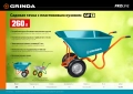 Тачка садовая PROLine GRINDA GP-1, кузов увеличенного объема 260 л, г/п 120 кг, ударопрочный пластик