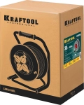Силовой удлинитель на стальной катушке KRAFTOOL K-325, КГ, 3 х 2.5 мм2, 30 м, 4000 Вт, IP44