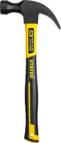 Столярный молоток-гвоздодёр Professional STAYER Fiberglass 680 г с фиберглассовой рукояткой