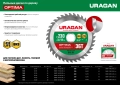URAGAN Optima, 230 х 32/30 мм, 36Т, пильный диск по дереву (36801-230-32-36)