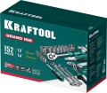 Универсальный набор инструмента KRAFTOOL GRAND-152, 152 предм., (1/2″+1/4″)