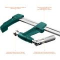 Мощная струбцина F KRAFTOOL EF-100/12, 125 х 1000 мм