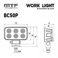   MTF LIGHT BC50P -  MAXIMUM BLACK 12-36V, 30W, 3000lm, ECE R10, , .
