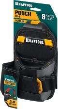 Поясная сумка KRAFTOOL KP-8 с быстросъёмным креплением FastClip, 8 карманов и петель, 170 х 260 мм