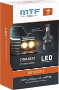 Светодиодные лампы MTF Light, RETROFIT LED, H11/H8/H9/H16, 30W, 2750lm, 3500K, кулер, к-кт.