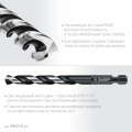 Сверло по металлу для винтовёртов и шуруповертов IMPACT READY ЗУБР НЕХ-1/4″, d 8.0 х 117 мм