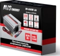 Инвертор AVS Energy IN-600W-24 для преобразования напряжения 24В в 220В - защита от перегрева и короткого замыкания, USB-выход, номинальная мощность 600 Вт, индикатор для контроля за работой инвертора