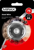 Щетка чашечная для дрели MIRAX 75 мм, жгутированная стальная проволока 0.5 мм