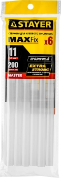 Professional STAYER Universal, 11 х 200 мм, 6 шт, прозрачные, универсальные клеевые стержни