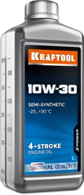 Полусинтетическое масло для 4-тактных двигателей KRAFTOOL 10W-30, 1 л