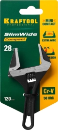 Разводной ключ KRAFTOOL SlimWide Compact, 120/28 мм