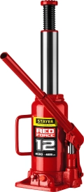 Professional STAYER RED FORCE, 12 т, 230 - 465 мм, бутылочный гидравлический домкрат