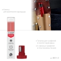 Автоматический карандаш ЗУБР АСК красный, d 2,8 мм, HB, 6 сменных грифелей