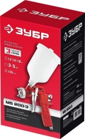 Пневматический краскопульт с верхним бачком ЗУБР MS 200-3, 1.2, 1.5, 1.8 мм
