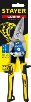 Левые ножницы по металлу STAYER Cobra, 250 мм