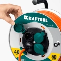 Силовой удлинитель на стальной катушкеEXPERT KRAFTOOL ПВС 3х2.5 50м 4000Вт IP44