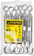 Талреп крюк-кольцо STAYER DIN 1480, М10, 6 шт