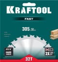 Пильный диск по дереву KRAFTOOL Fast, 305 х 30 мм, 32Т