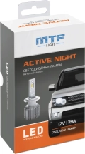 Набор светодиодных ламп MTF Light Active Night H11/H8/H9/H16 6000K 18W 1750lm (LAN11K6) - мощность 18 Вт, световой поток 1750 лм, холодный белый цвет, высокая вибростойкость