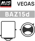 Лампа AVS Vegas P21/4W BAZ15d (A78339S) 10 шт. - рабочее напряжение 12V, мощность 21/4W