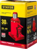 Professional STAYER RED FORCE, 30 т, 285 - 465 мм, бутылочный гидравлический домкрат