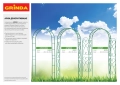 Декоративный бордюр для цветников GRINDA 14 х 310 см, желтый