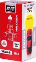 Галогенная лампа AVS Vegas H13 (A78151S) 12V 60/55W 1шт.