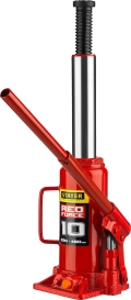 Professional STAYER RED FORCE, 10 т, 230 - 460 мм, бутылочный гидравлический домкрат