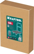 Платформенная тележка KRAFTOOL до 150 кг, платформа 68.0 х 49.5 см, складная рукоятка, складные колеса d 10 см, вес - 9.3 кг