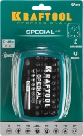 Набор специальных бит KRAFTOOL Special-32, с адаптером 32 шт