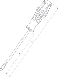 Отвертка шлицевая SL6х150 мм THORVIK SDL6150