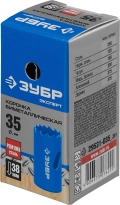 Биметаллическая коронка ЗУБР 35 мм, сталь Р6М5