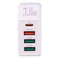 USB сетевое зарядное устройство AVS 4 порта UT-732  (QC 3.0, PD Type C, 3A )