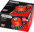 Чашечная щетка-крацовка для УШМ MIRAX 120 мм, жгутированная стальная проволока 0.5 мм