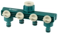 Поливочный распределитель RACO ORIGINAL, 1/2″ - 3/4″, четырехканальный, с внутренней резьбой, из ABS пластика