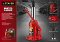Professional STAYER RED FORCE, 8 т, 200 - 385 мм, бутылочный гидравлический домкрат