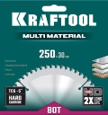 Пильный диск по алюминию KRAFTOOL Multi Material, 250 х 30 мм, 80Т