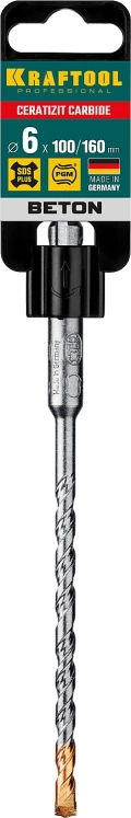 KRAFTOOL Cerazit Carbide, 6 х 160 мм, SDS-plus бур (29320-160-06)