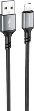 Кабель USB - Lightning (для iPhone) BOROFONE BX83 2,4А черный 1м (00029)
